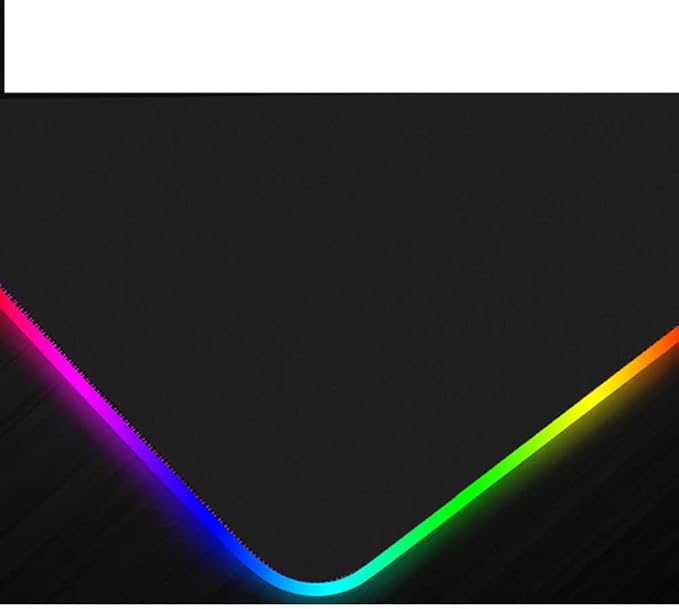 Gaming Mouse Pad, RGB LED Mouse Pad –Soft Surface, Anti-Slip Rubber Base, Mat with 10 Lighting Modes