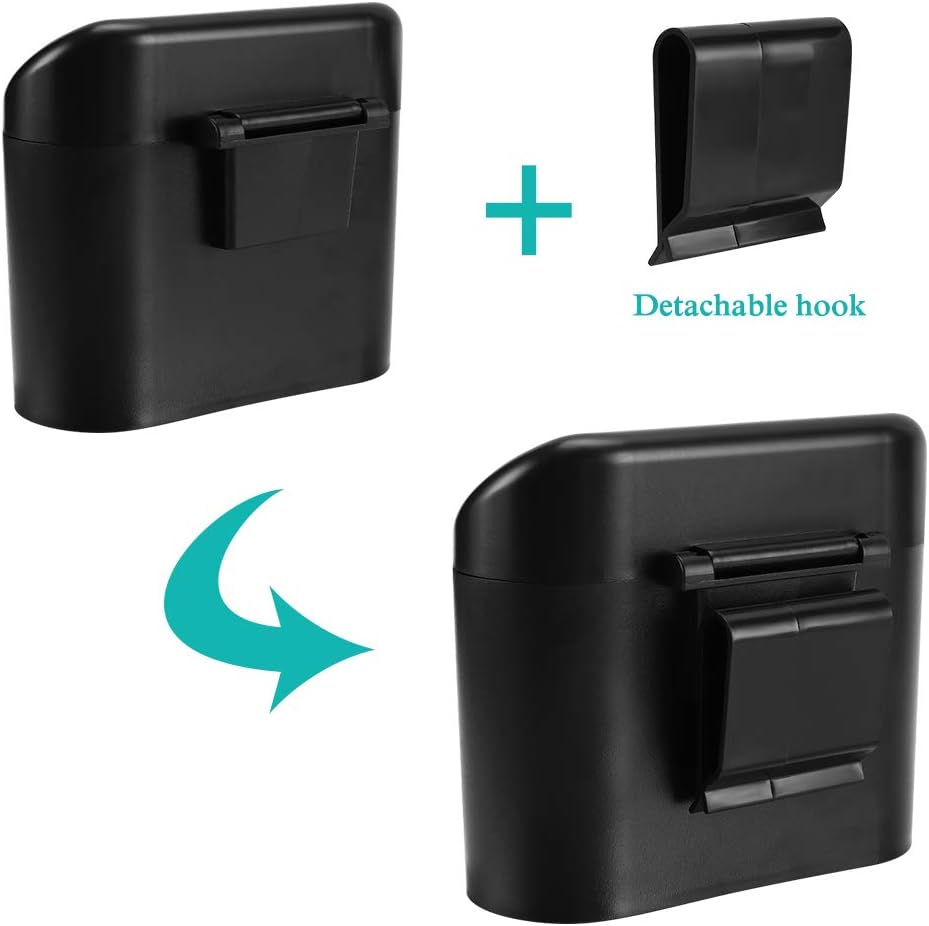 Car Trash Can with Lid, Mini Auto Dustbin Garbage Organizer with 30 Pcs Plastic Trash Bag, Automotive Garbage Container Bin for Vehicle, Home, Office