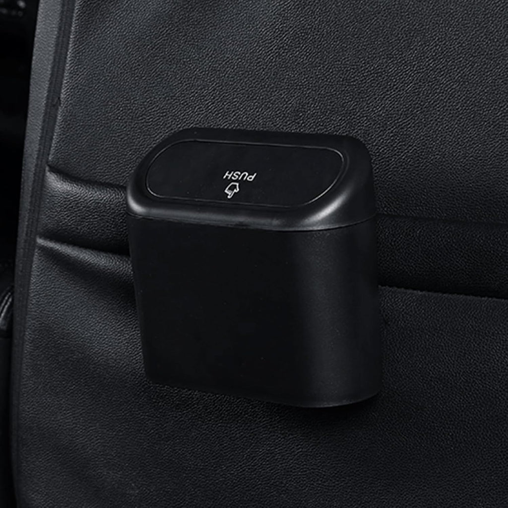 Car Trash Can with Lid, Mini Auto Dustbin Garbage Organizer with 30 Pcs Plastic Trash Bag, Automotive Garbage Container Bin for Vehicle, Home, Office