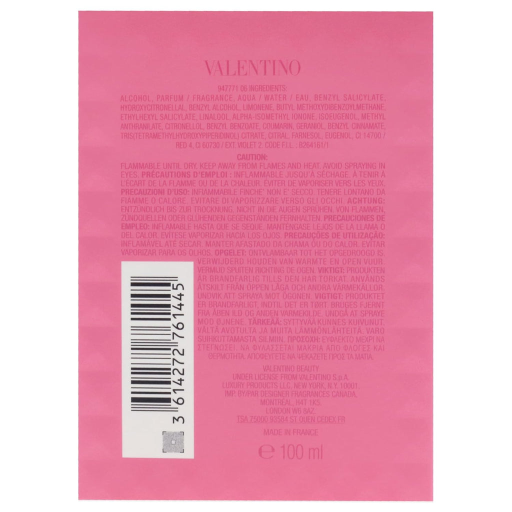 Valentino Donna Born In Roma EDP Spray Women 3.4 oz ( Pink, Yellow And Black )