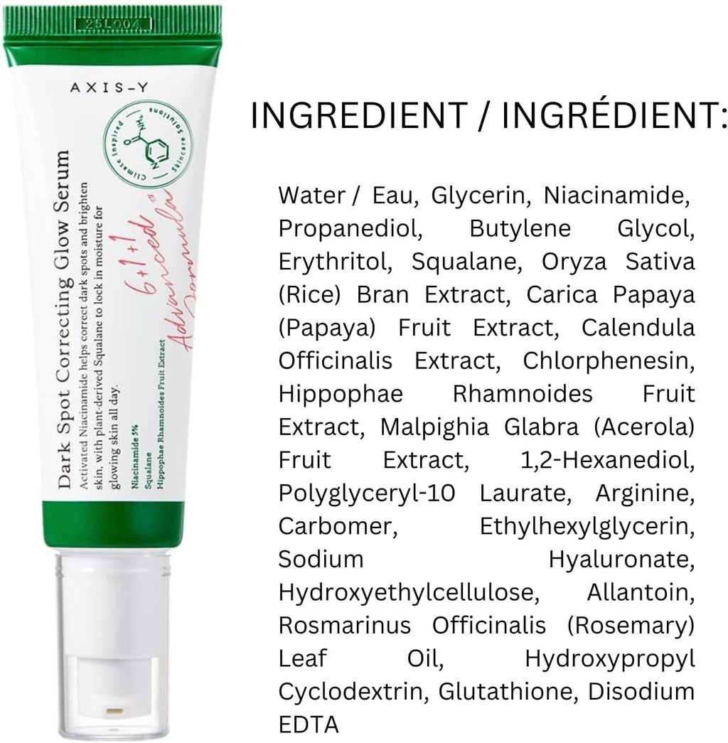 AXIS-Y Dark Spot Correcting Glow Serum – Brightening Serum for Even Skin Tone and Radiance