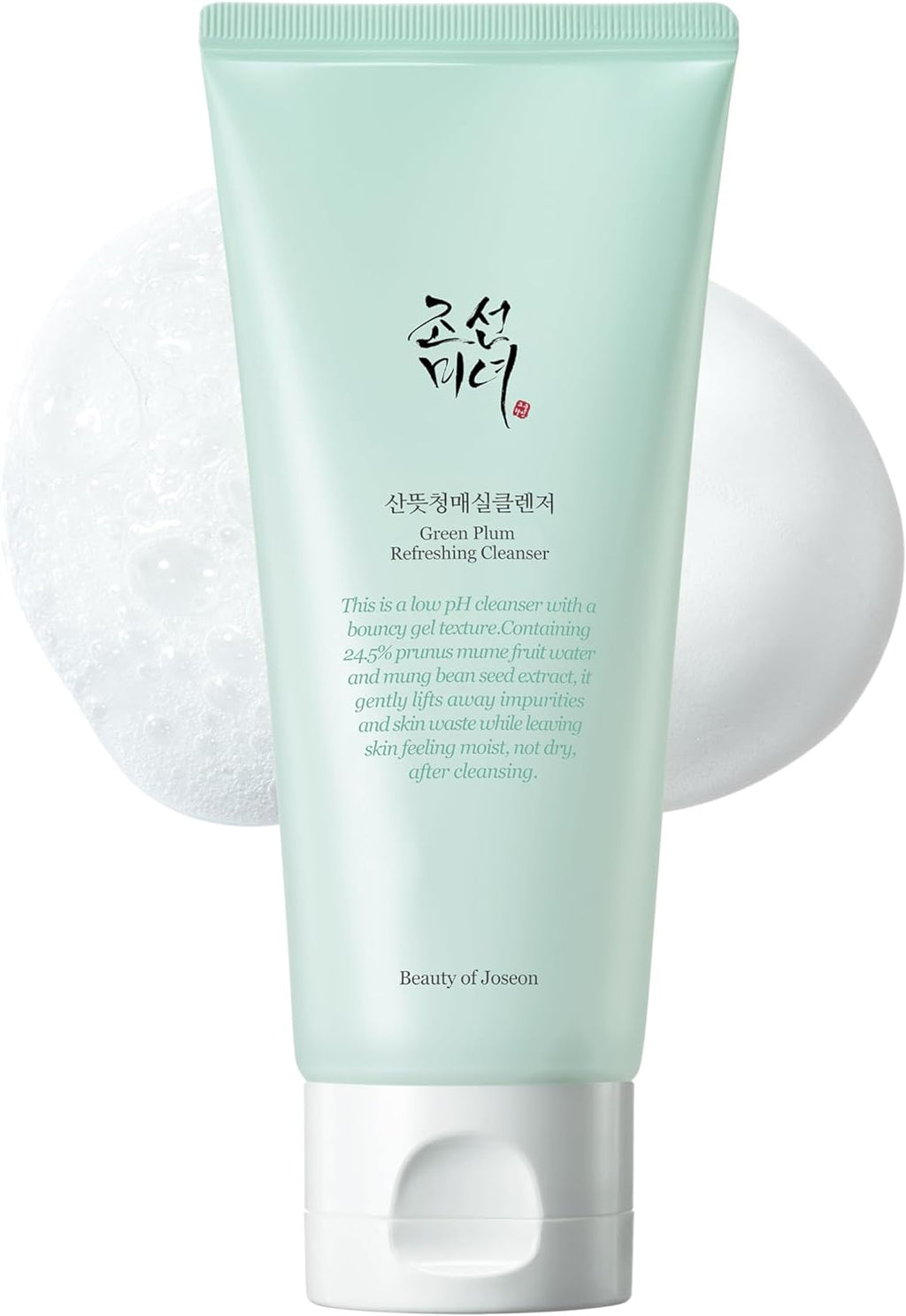 "Beauty of Joseon Green Plum Refreshing Cleanser, 100ml, in elegant packaging, perfect for hydration and exfoliation."
