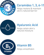 CeraVe Hydrating Hyaluronic Acid Serum with Vitamin B5 and Ceramides, 30ml, fragrance-free formula for deep hydration. CeraVe Fragrance-Free Hydrating Serum with Hyaluronic Acid, Vitamin B5, and Ceramides for sensitive skin.