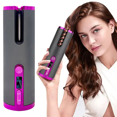 "Digital Hair Curler – Professional curling wand with adjustable temperature settings for flawless, long-lasting curls."