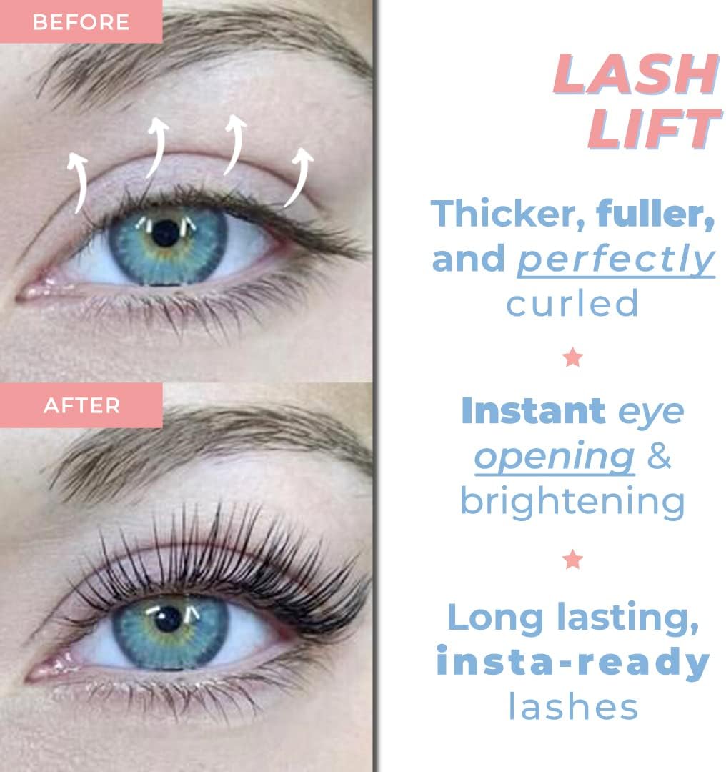 ICONSIGN ESSNS Eyelash Perming Kit with updated formula for salon and home use, full kit displayed.