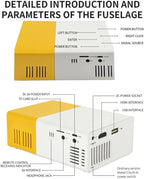 Meer YG-300 Mini Projector with HD quality, perfect for portable use.