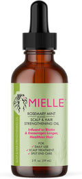Mielle Rosemary Mint Hair Oil – Biotin-infused treatment for hair growth and scalp nourishment in a 2 fl oz (59ml) bottle.