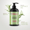 Mielle Organics shampoo for cleansing, strengthening, and promoting healthy hair growth. Nourishing and invigorating shampoo infused with rosemary, mint, and biotin by Mielle Organics.