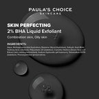  "Paula's Choice SKIN PERFECTING 2% BHA Liquid Exfoliant, 30ml bottle for blackhead and pore care."