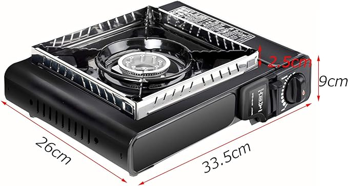 Portable Gas Stove – Lightweight Dual Fuel Stove with Piezo Ignition & Safety Features