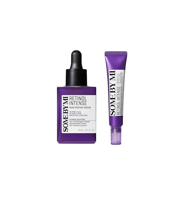 "SOME BY MI Retinol Intense Advanced Triple Action Eye Cream & Serum in sleek packaging."
