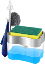 Soap Pump and Sponge Holder – Stylish Organizer for Bathroom and Kitchen with Easy Dispensing and Storage