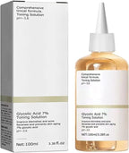The Ordinary Glycolic Acid 7% Exfoliating Toner, 100ml bottle. Exfoliating toner for smoother, brighter skin by The Ordinary.