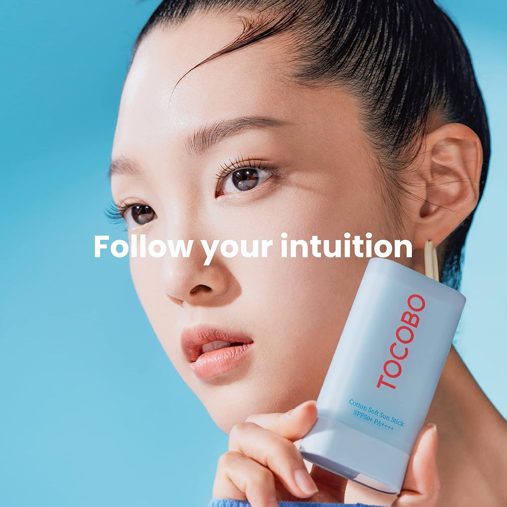 Tocobo Cotton Soft Sun Stick SPF50+ PA++++, 19g, with lightweight, portable design.
